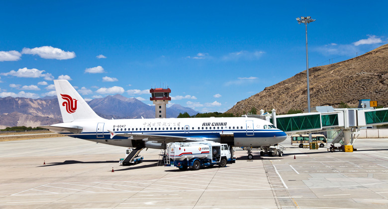 Gonggar Flughafen in Lhasa Tibet