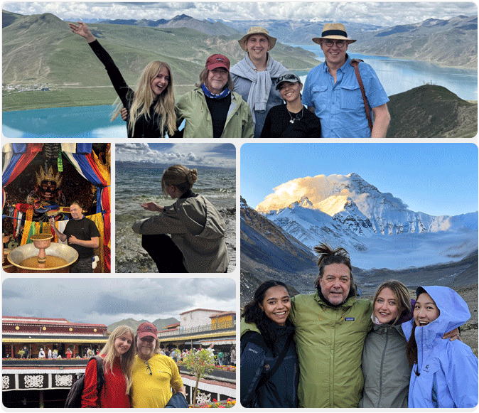 Tibet Vista lokales Team und Gäste auf einer Tibet-Reise