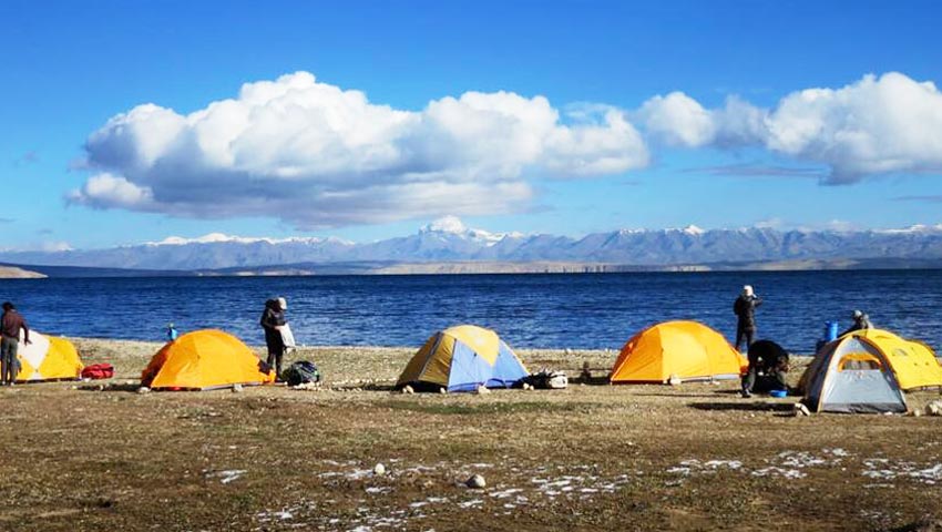 Camping rund um den Manasarovar See