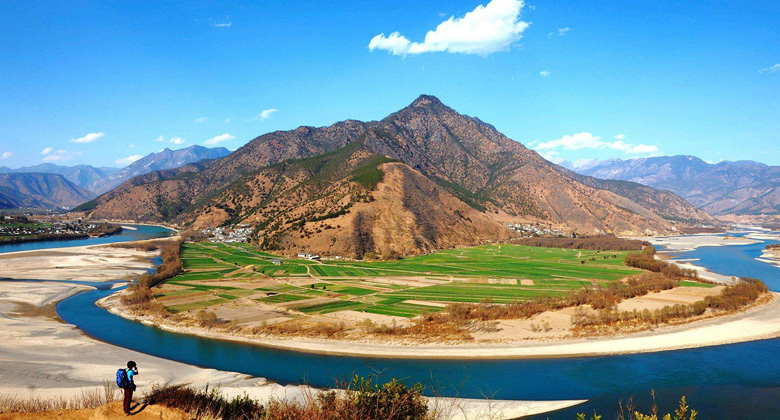 Die erste Biegung des Yangtse