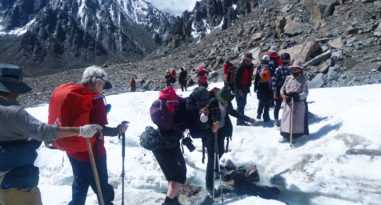 Die Wanderer in Mount Kailash