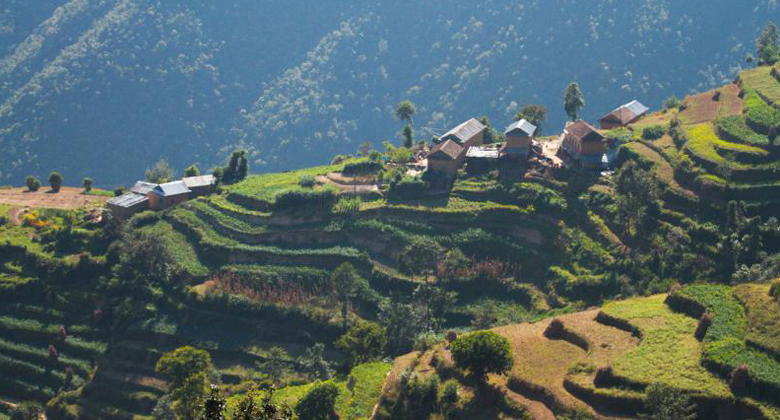 Ansicht von Nagarkot Dhulikhel Wanderung