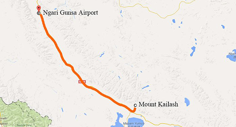 Mount Kailash nach Ngari Gunsa Flughafen