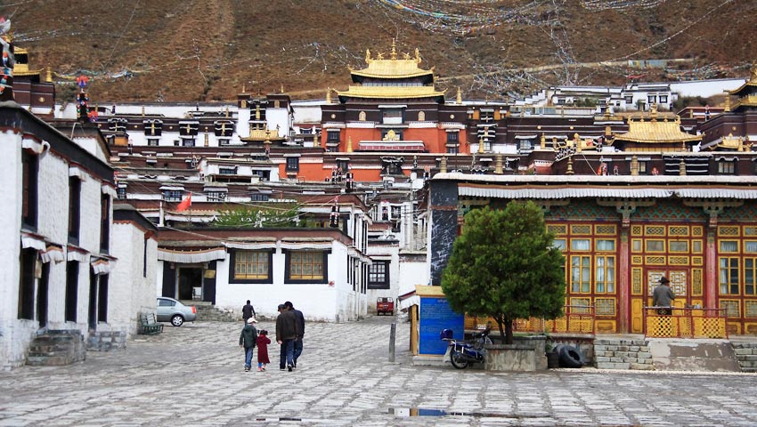 Tashilhunpo Kloster Buddha Entfaltungsfestival