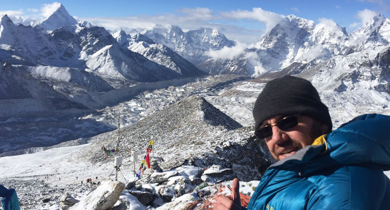 Szene des Everest-niedrigen Lagers in Nepal