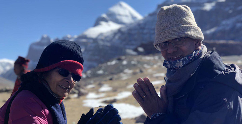 Indian pilgrims visit Mount Kailash