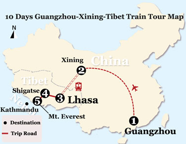 10 Days Xining and Tibet Natural Scenery Tour from Guangzhou