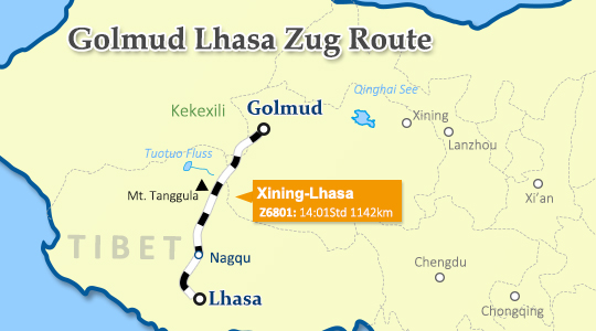 Golmud Lhasa Zug