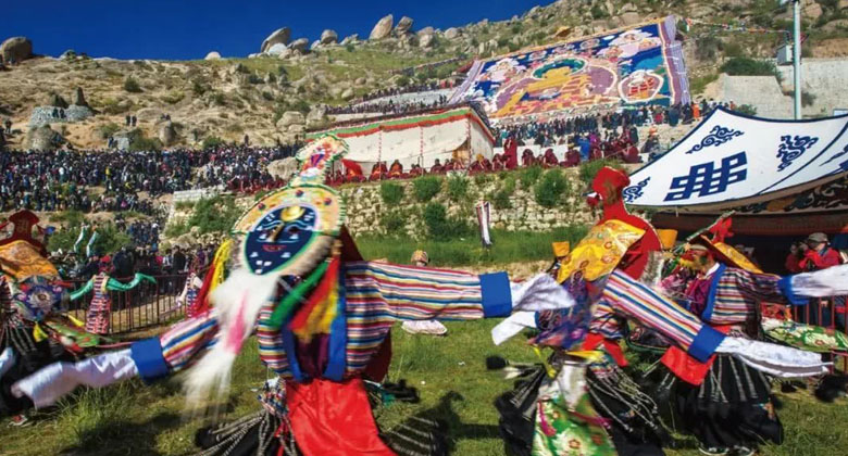 Shoton-Festival im Drepung-Kloster