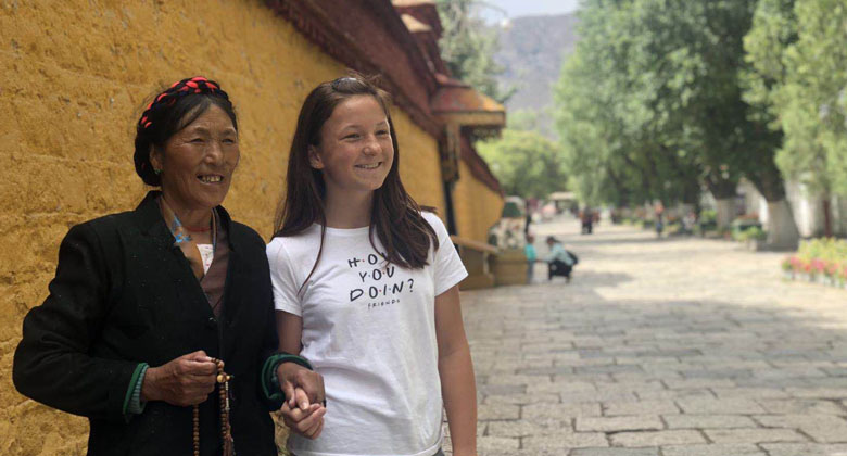 Einheimische Tibeter sind den Besuchern gegenüber freundlich und gastfreundlich