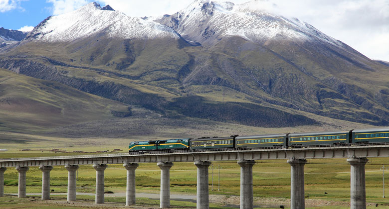 Qinghai-Tibet railway train to Lhasa