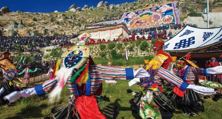 Shoton-Festival im Drepung-Kloster