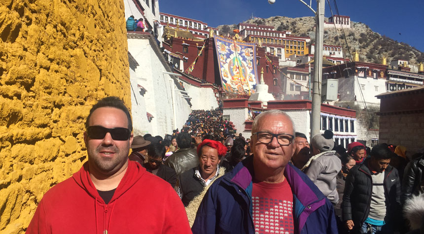 Ganden Thangka Enthüllungs festival